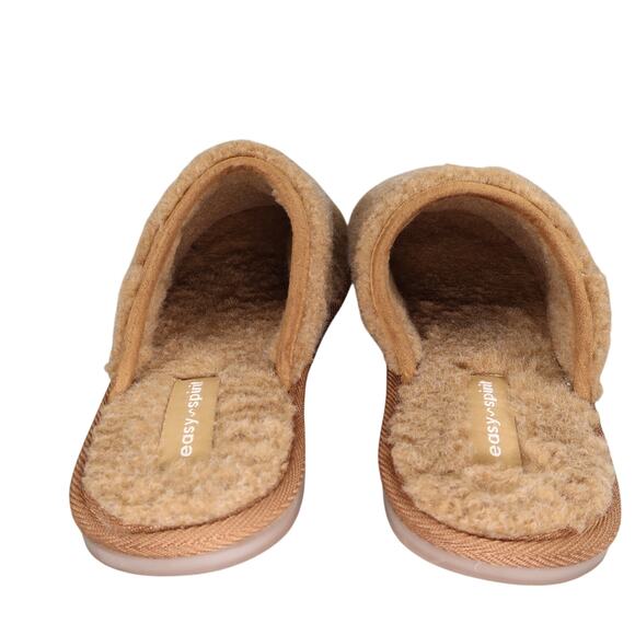 Easy Spirit Shoes Womens 9/10 Slippers Mule Slip On Faux Fur Comfort Casual Tan - Picture 11 of 11